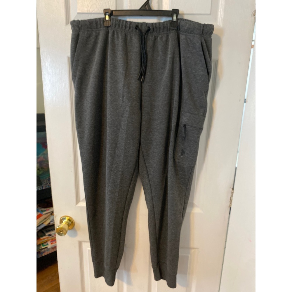 US Polo Assn Mens Jogger Sweatpants Charcoal Gray Cargo Pocket 2XL